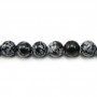 Snowflake obsidian round 6mm x 40cm