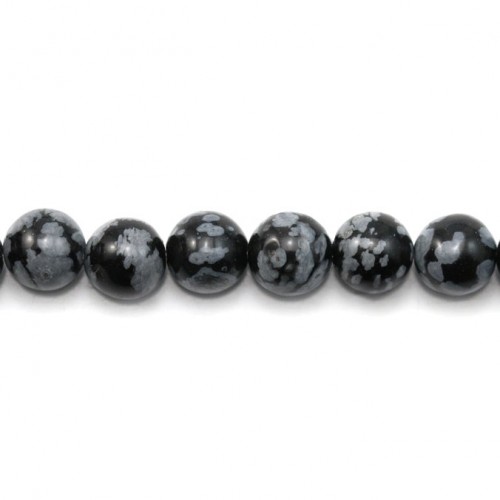 Snowflake obsidian round 4mm x 30pcs