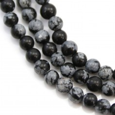 Snowflake obsidian round 4mm x 40cm