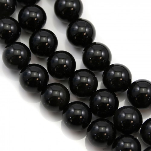 Obsidienne ronde 10mm x 40cm