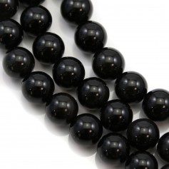 Obsidienne ronde 10mm x 40cm