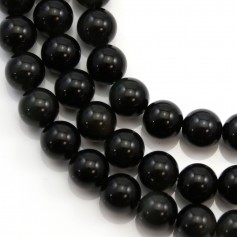 Obsidian round 8mm x 40cm