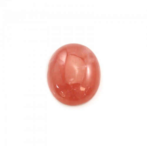 Cabochon de rhodochrosite de forme ovale 15x18mm x 1pc