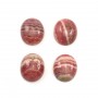 Cabochon de rhodochrosite de forme ovale 15x18mm x 1pc