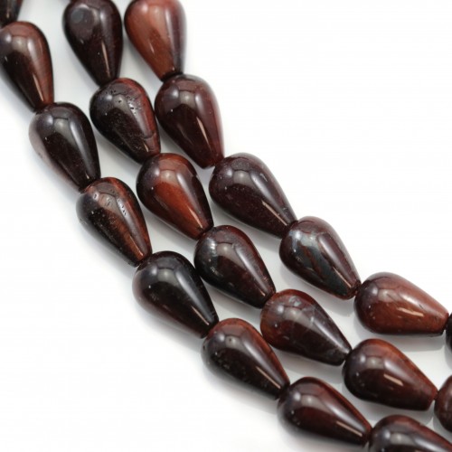 Red tiger eye stone drop 5x8mm x 40cm