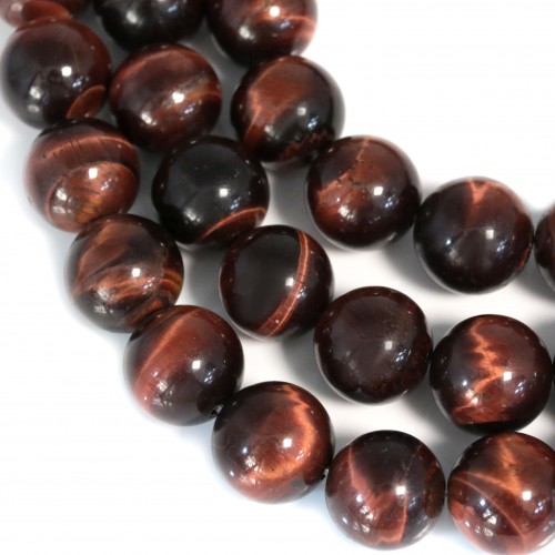 Red tiger stone round 14mm x 40cm