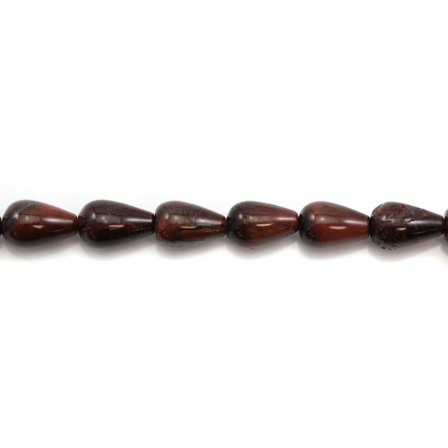Red tiger eye stone drop 5x8mm x 40cm