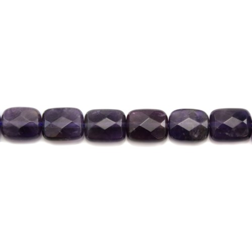 Amethyste faceted rectangle 8x10mm x 40cm