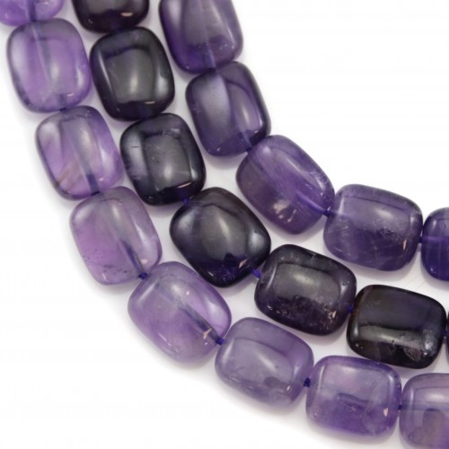 Amatista, violeta, rectángulo, 8x10mm x 40cm