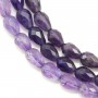 Améthyste goutte facette 5x8mm x 40cm