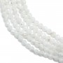 Moonstone in the shape of a faceted roundel, in size of 2-3mm x 39cm