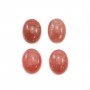 Cabochon de rhodochrosite de forme ovale 11x14mm x 1pc