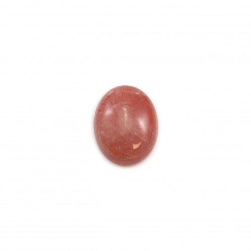 Pink rhodochrosite cabochon, in oval shape, in size of 11x14mm x 1pc