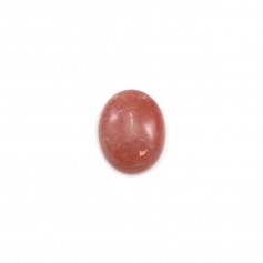 Cabochon de rhodochrosite de forme ovale 11x14mm x 1pc