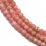 Rhodochrosite ronde 3-3.5mm x 40cm