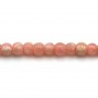 Rhodochrosite ronde 3-3.5mm x 40cm