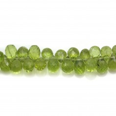 Péridot Goutte facette Taille - 5-6x8-10mm x 1pc