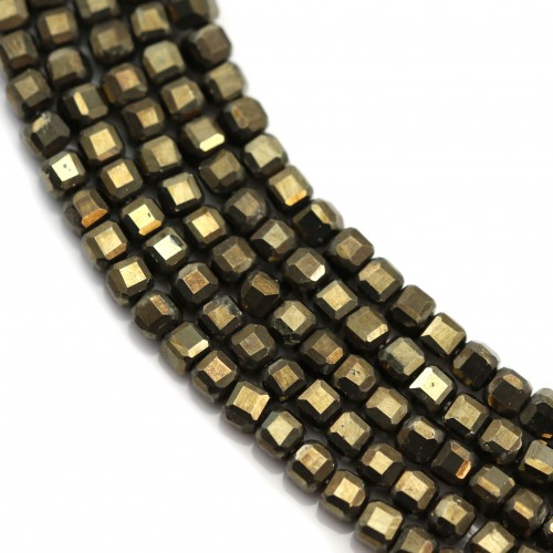 Pyrite, cube facetté, 2mm x 39cm