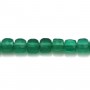 Agate verte, cube facetté, 3mm x 40cm