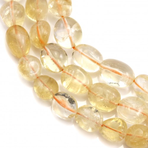 Citrine baroque 11x14mm environ x 39cm