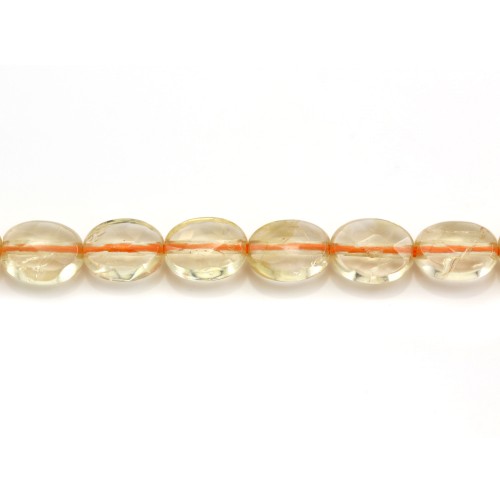 Citrine faceted oval 6x8mm x 40cm