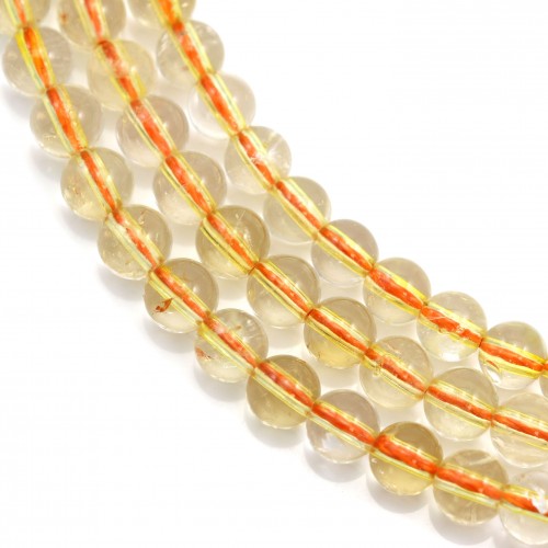 Citrine, round, 4mm x 38cm