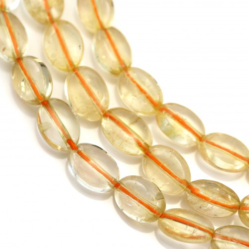 Citrina, oval, 7x10mm x 40cm