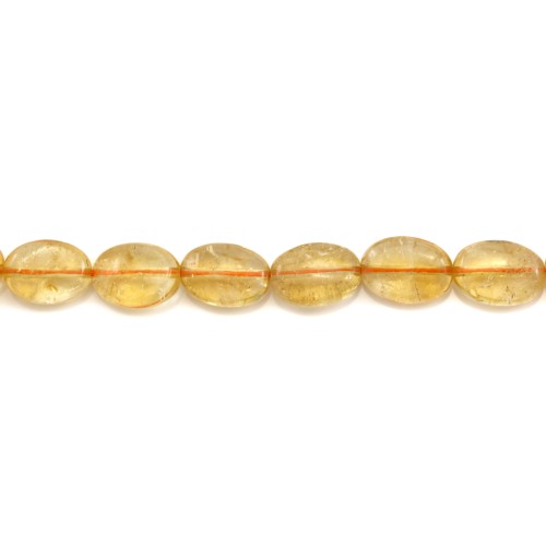 Citrine orange, de forme ovale, de taille 10x14mm x 2pcs