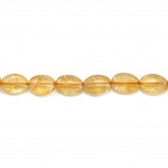 Citrine orange, de forme ovale, de taille 10x14mm x 2pcs