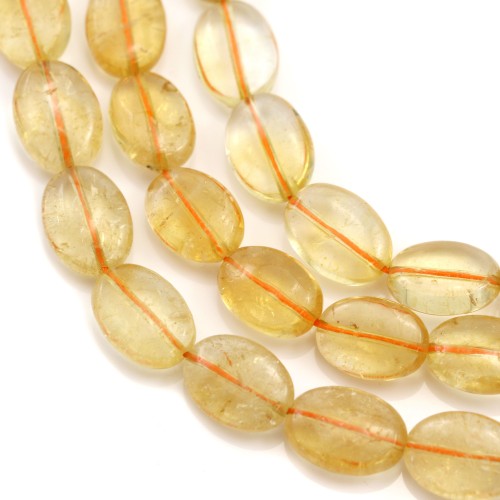 Oval citrine 10x14mm x40cm