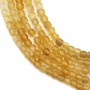 Citrine en forme de cube facette 2mm x 40cm