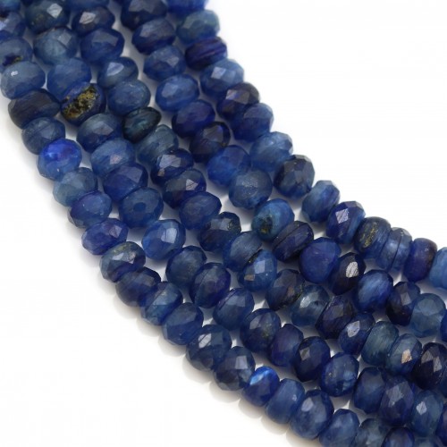Kyanite faceted rondelle 2x3mm x 40cm