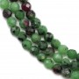 Ruby Zoisite Rond Facette 4mm x 40cm