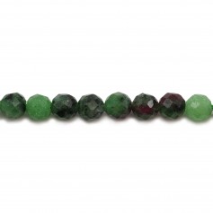 Ruby Zoisite Rond Facette 4mm x 10 pcs