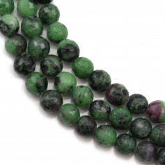 Ruby Zoisite Rond Facette 6mm x 40cm