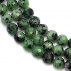 Ruby Zoisite Rond Facette 8mm x 40cm