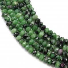 Ruby Zoisite Rondelle Facette 2x3mm x 40cm