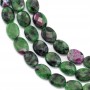 Ruby zoisite, de forme ovale facette, 6x8mm x 39cm