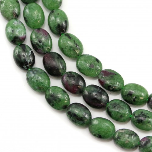 Ruby zoisite ovale 6x8mm x 40cm