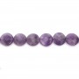 Clear Amethyst Faceted Flat Round 18mm x 40cm