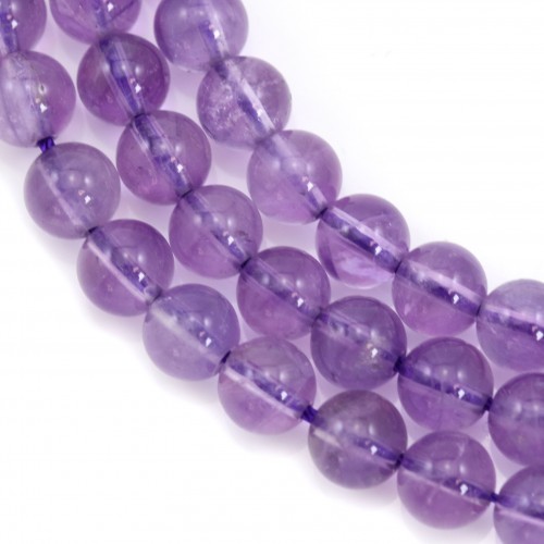 Ametrine round beads on thread 6mm x 40cm