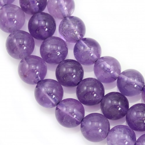 Clear amethyste round 8mm x 40cm