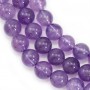 Clear amethyste round 8mm x 40cm