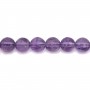 Light violet amethyst faceted round beads on thread 8mm x 39cm