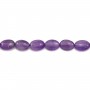 Clear amethyst sculpted round 6mm x 40cm