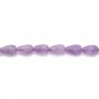 Améthyste clair goutte facette 8x12mm x 40cm