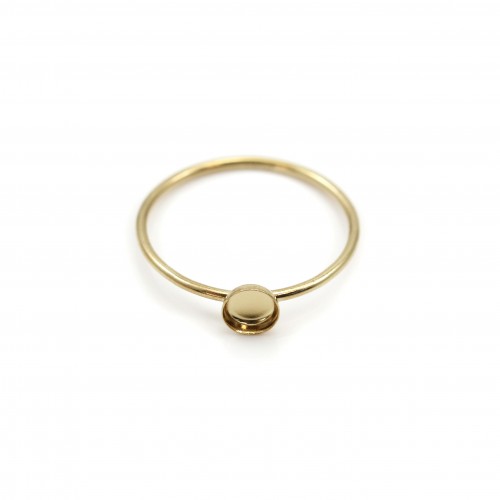 Bague en gold filled sertie pour cabochon rond 4mm x 1pc