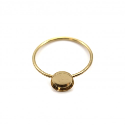 Bague en gold filled sertie pour cabochon rond 6mm x 1pc