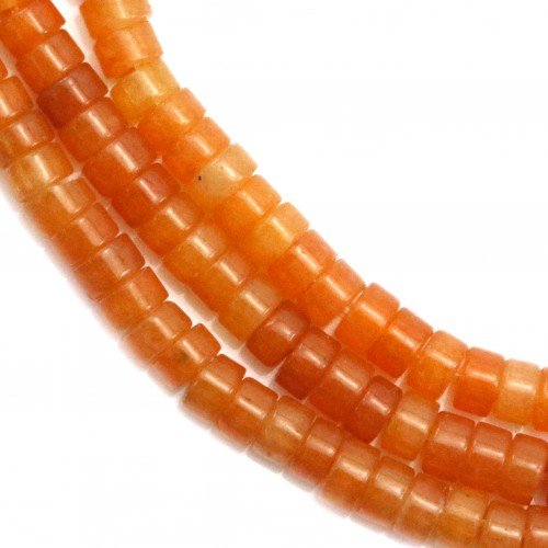 Aventurine orange,en forme de rondelle 2x4.5mm x 38cm