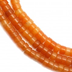 Aventurine orange,en forme de rondelle 2x4.5mm x 38cm